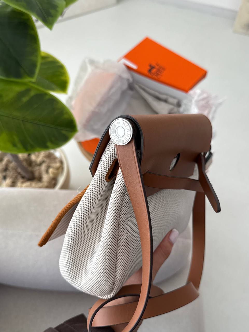 Hermès Herbag Zip 20 Bag Grey/Brown - 14