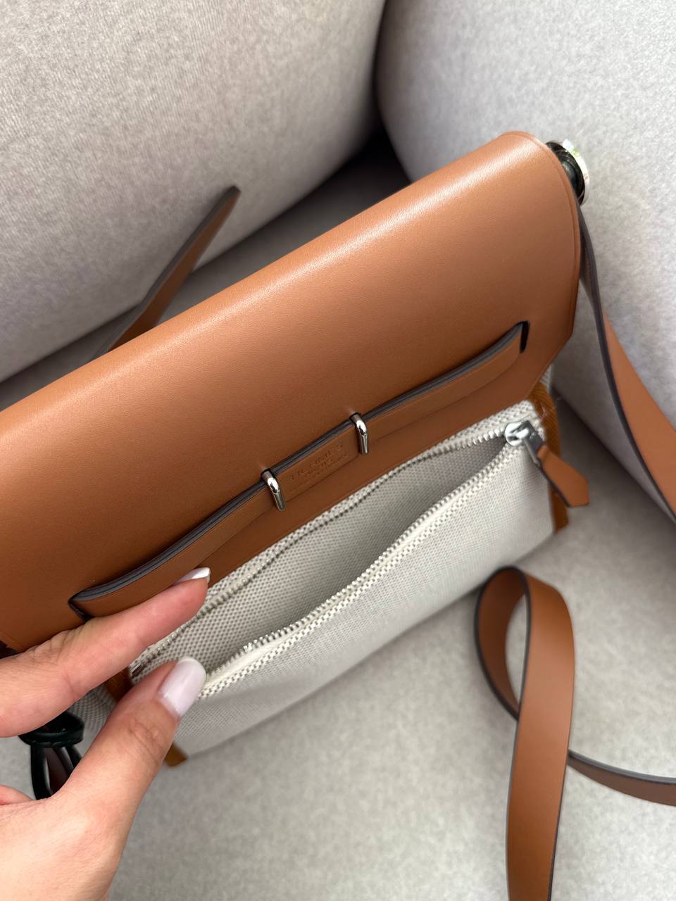 Hermès Herbag Zip 20 Bag Grey/Brown - 7