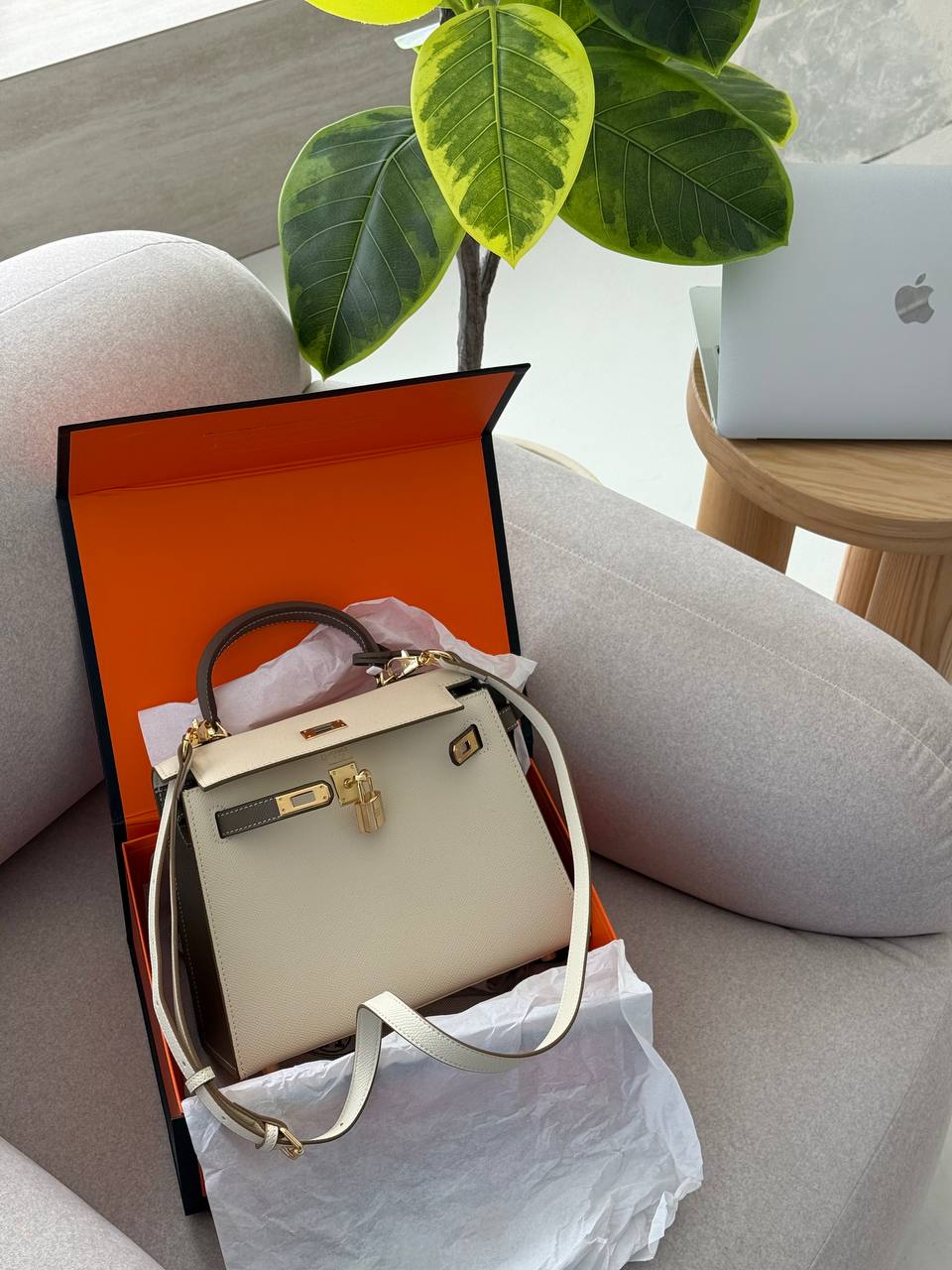 Hermès Kelly Milk/Brown - 4