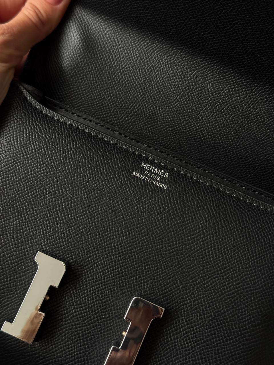 Hermes Constance 19 Epsom Calf Black/Silver - 6