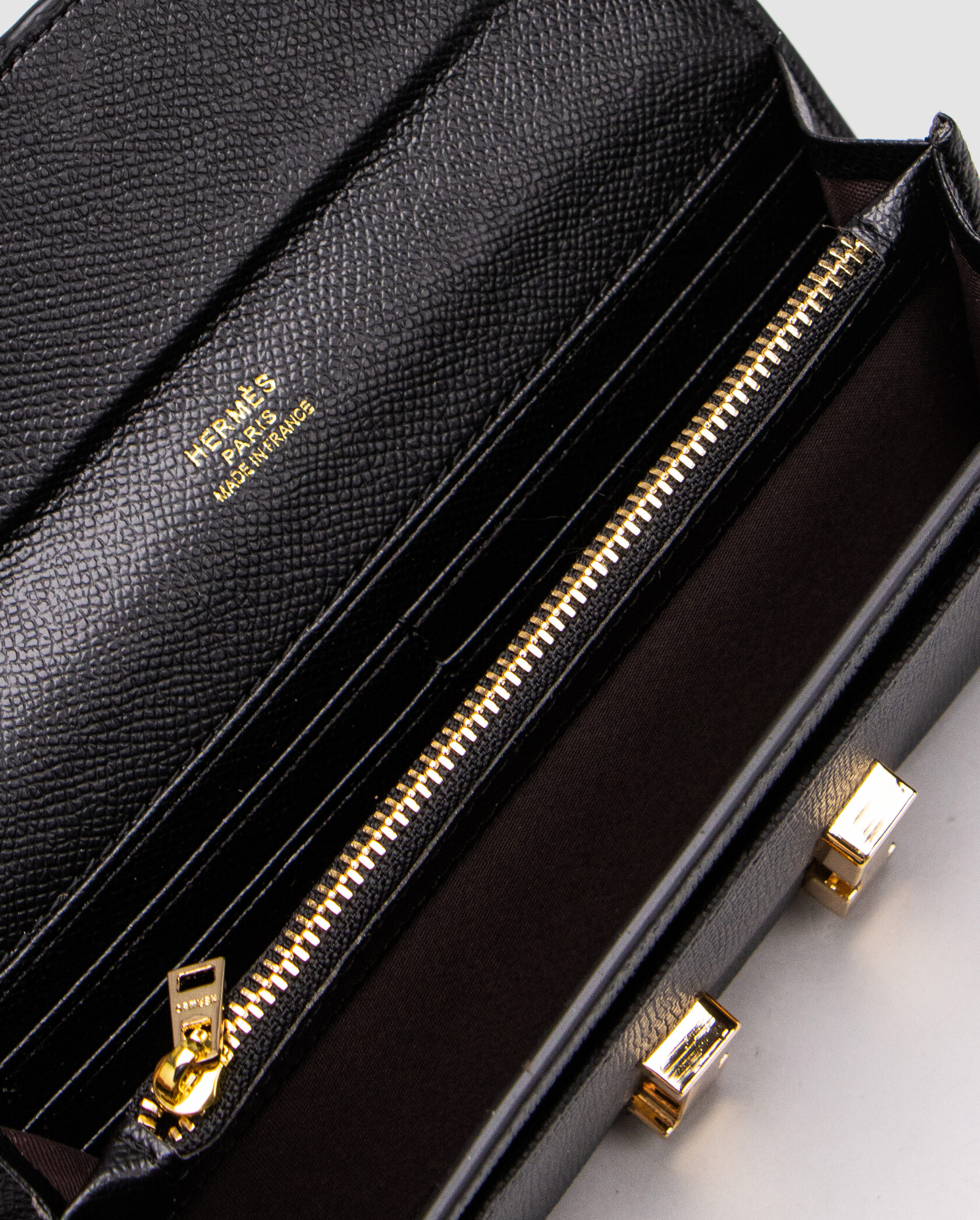 Hermes Constance Long To Go Wallet Black/Gold - 14
