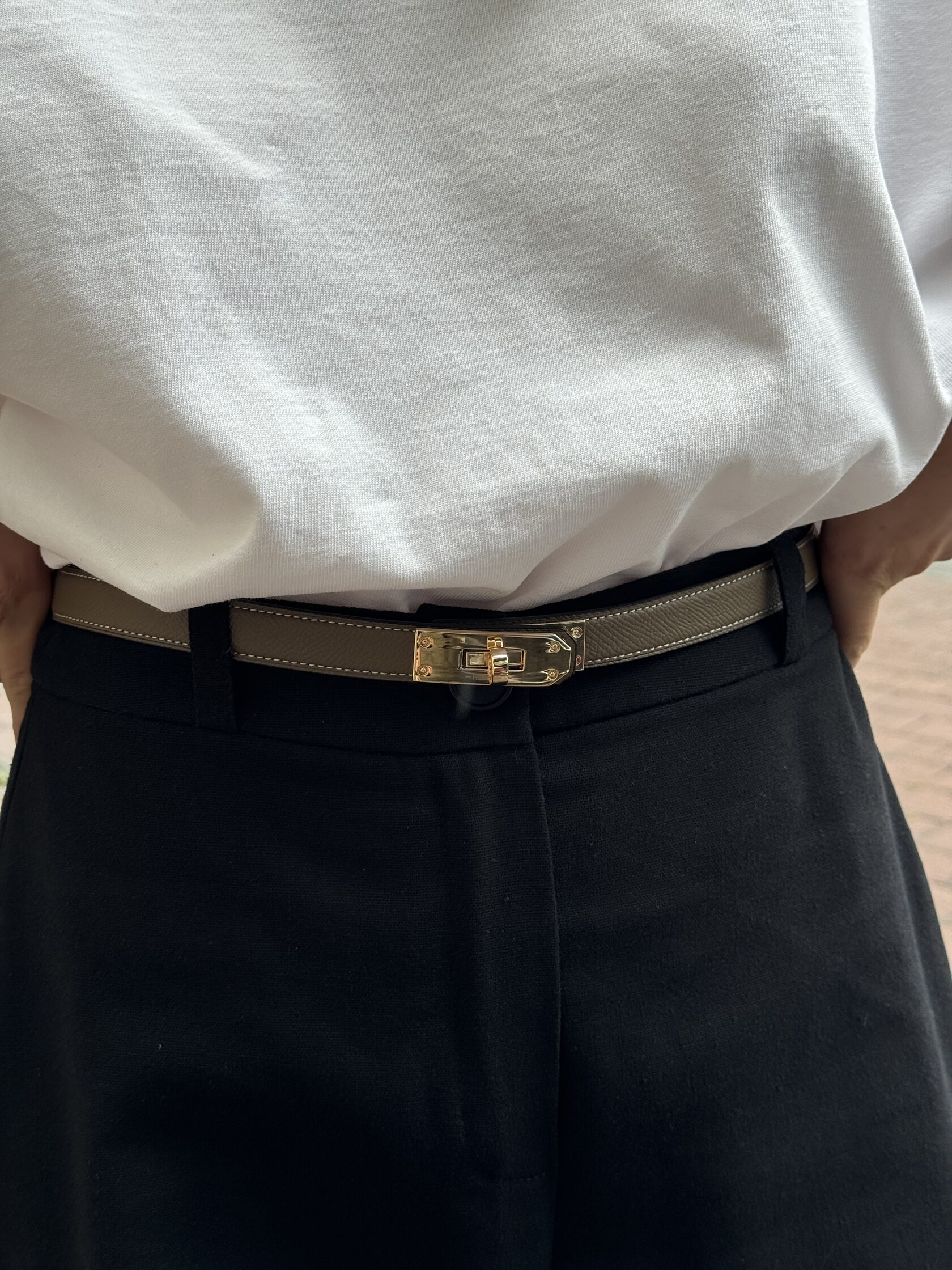 Hermes Kelly 18 Belt Beige Leather - 20