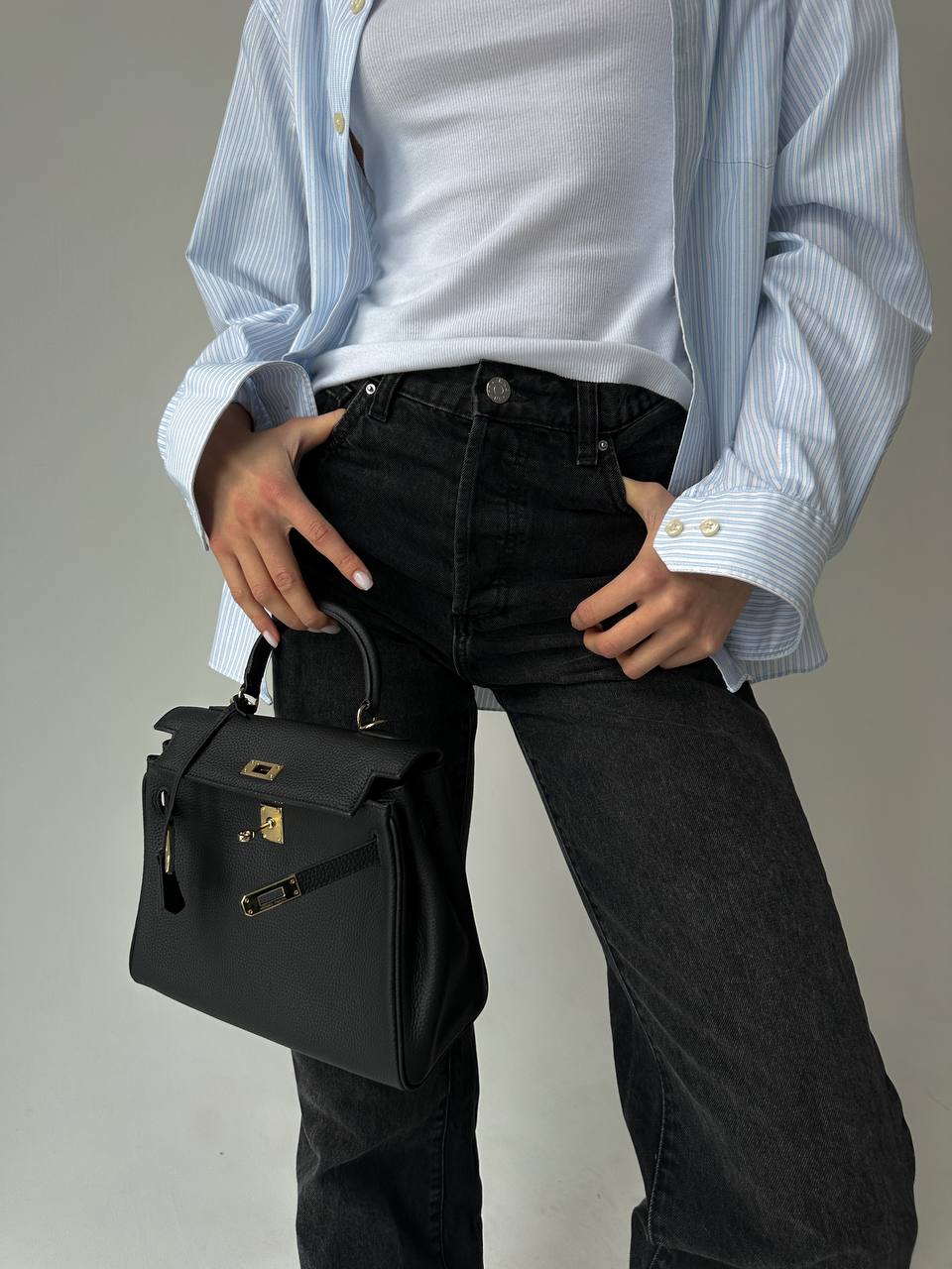 Hermes Kelly 25 Black/Gold - 10