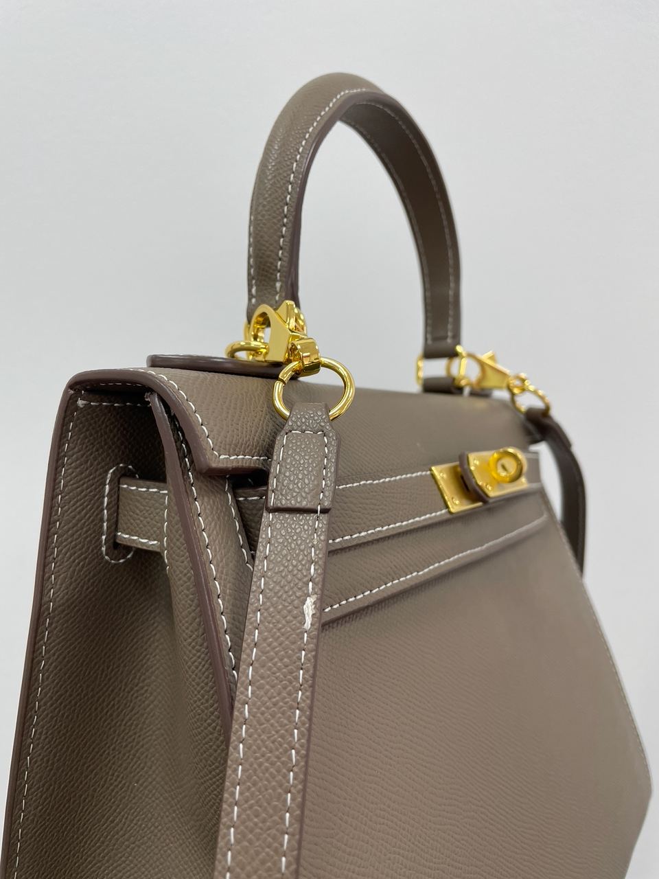 Hermes Kelly 25 Grey/Gold - 14