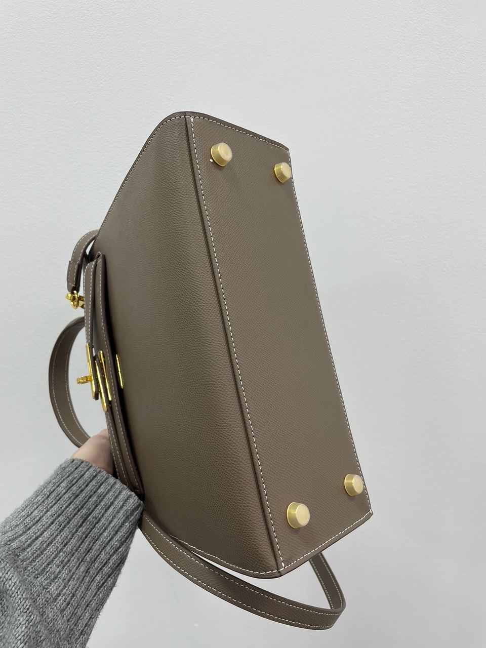 Hermes Kelly 25 Grey/Gold - 19