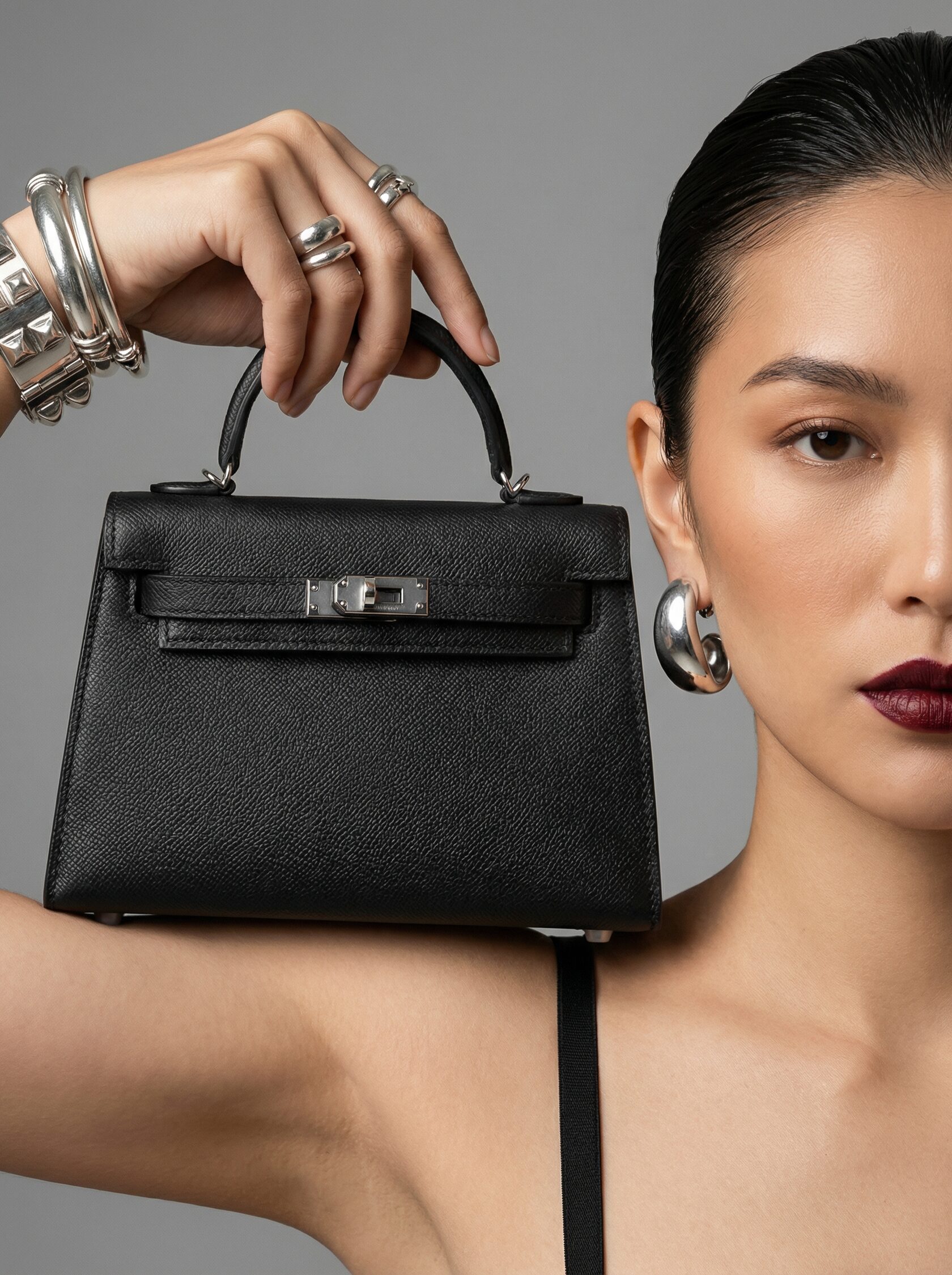 Hermes Kelly II Sellier 20 Black/Silver - 7