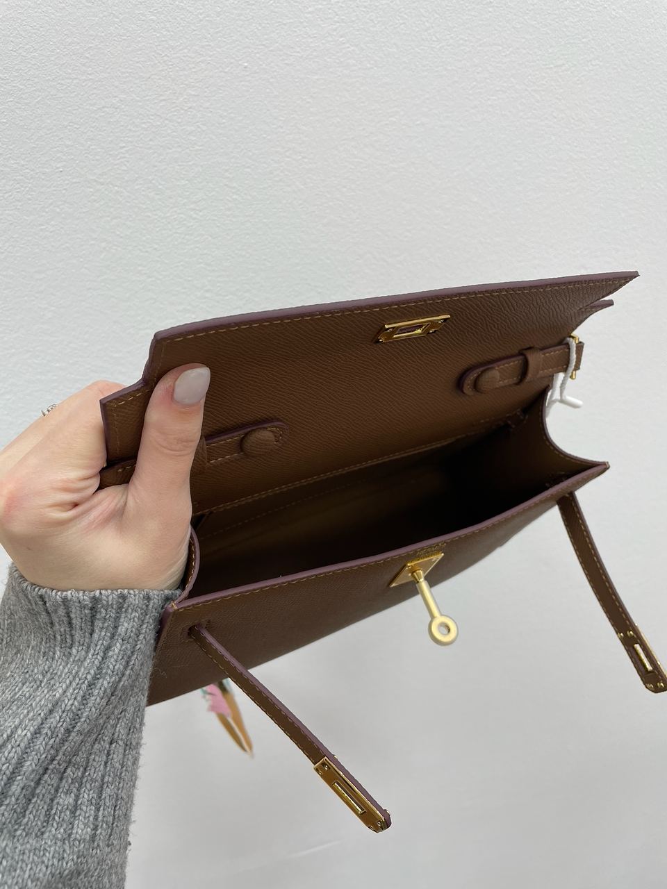 Hermes Kelly Pochette Brown/Gold - 15