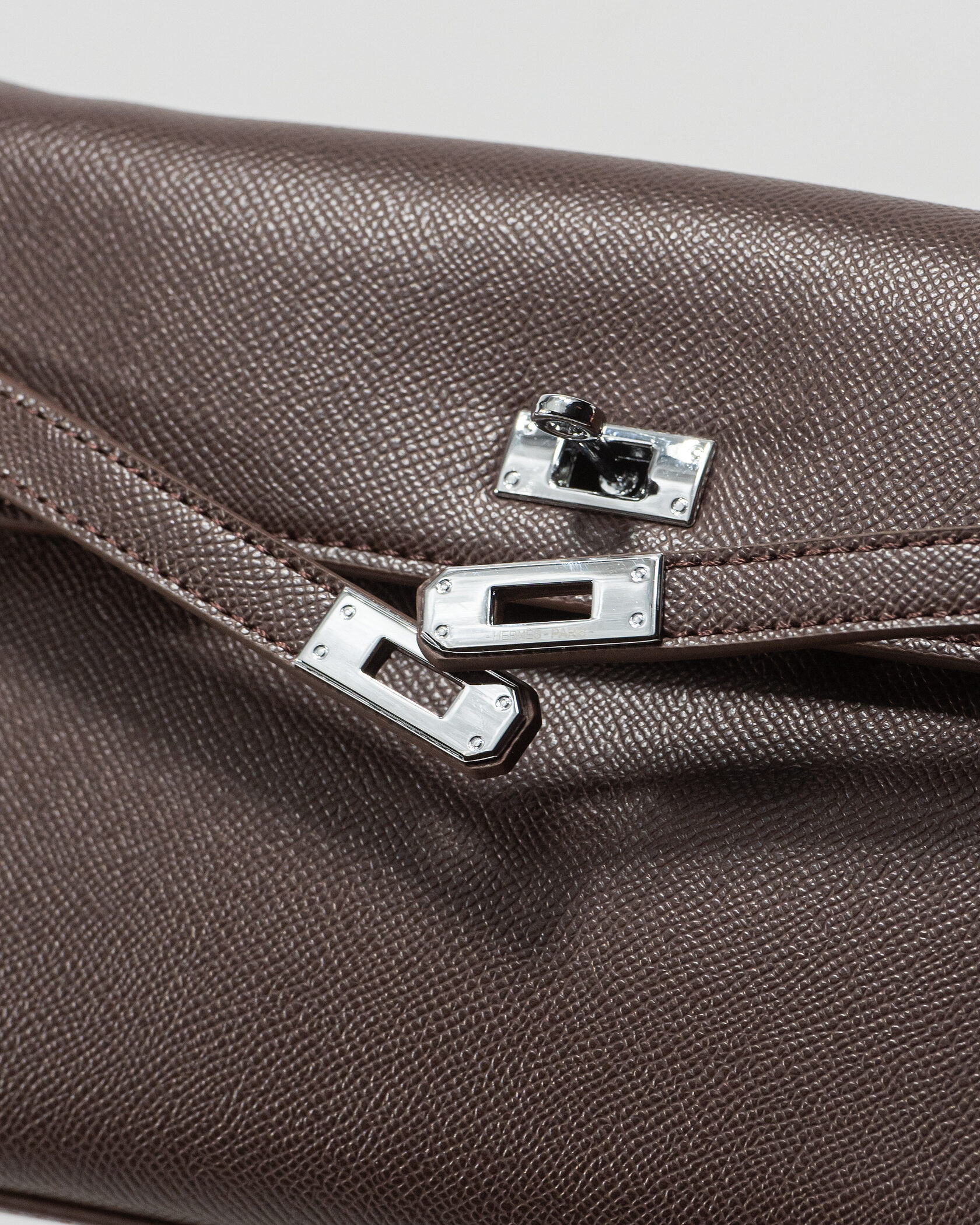 Hermes Kelly Pochette Brown/Silver - 11
