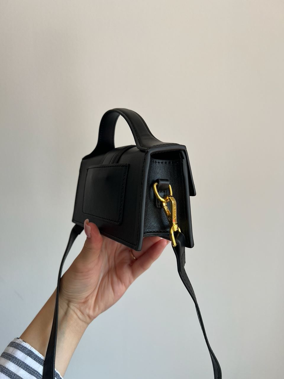 Jacquemus Le Bambino Small Handbag With Adjustable Crossbody Black - 6
