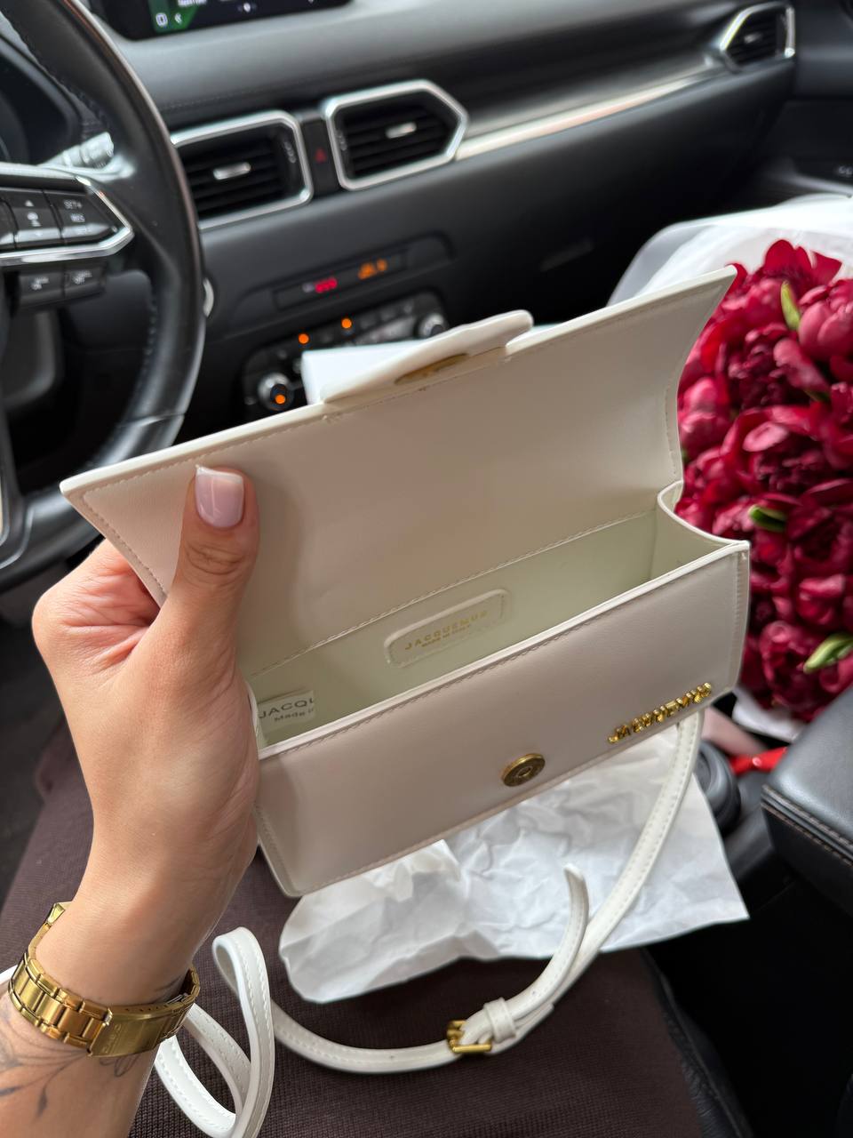 Jacquemus Le Bambino Small Handbag With Adjustable Crossbody White - 10