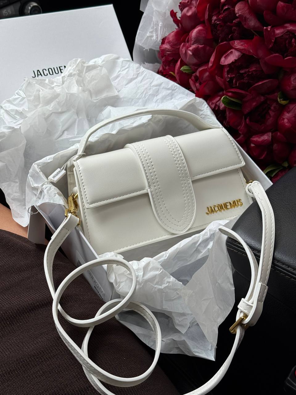 Jacquemus Le Bambino Small Handbag With Adjustable Crossbody White - 2
