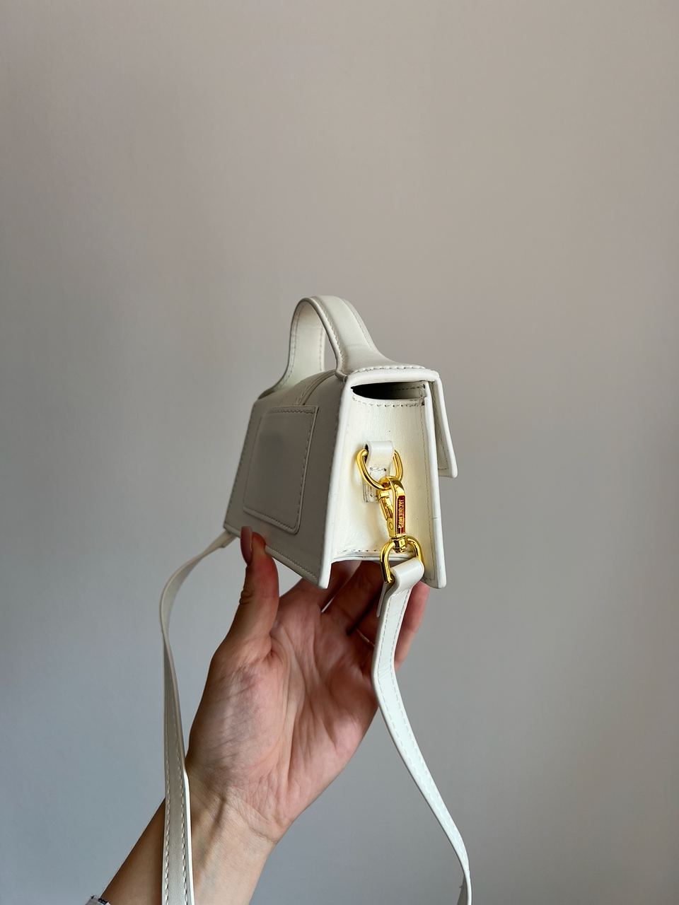 Jacquemus Le Bambino Small Handbag With Adjustable Crossbody White - 5