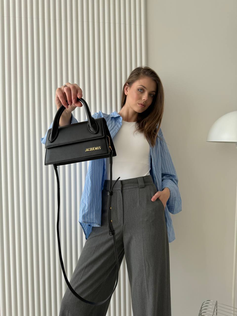 Jacquemus Le Chiquito Long Black Leather Top - 5