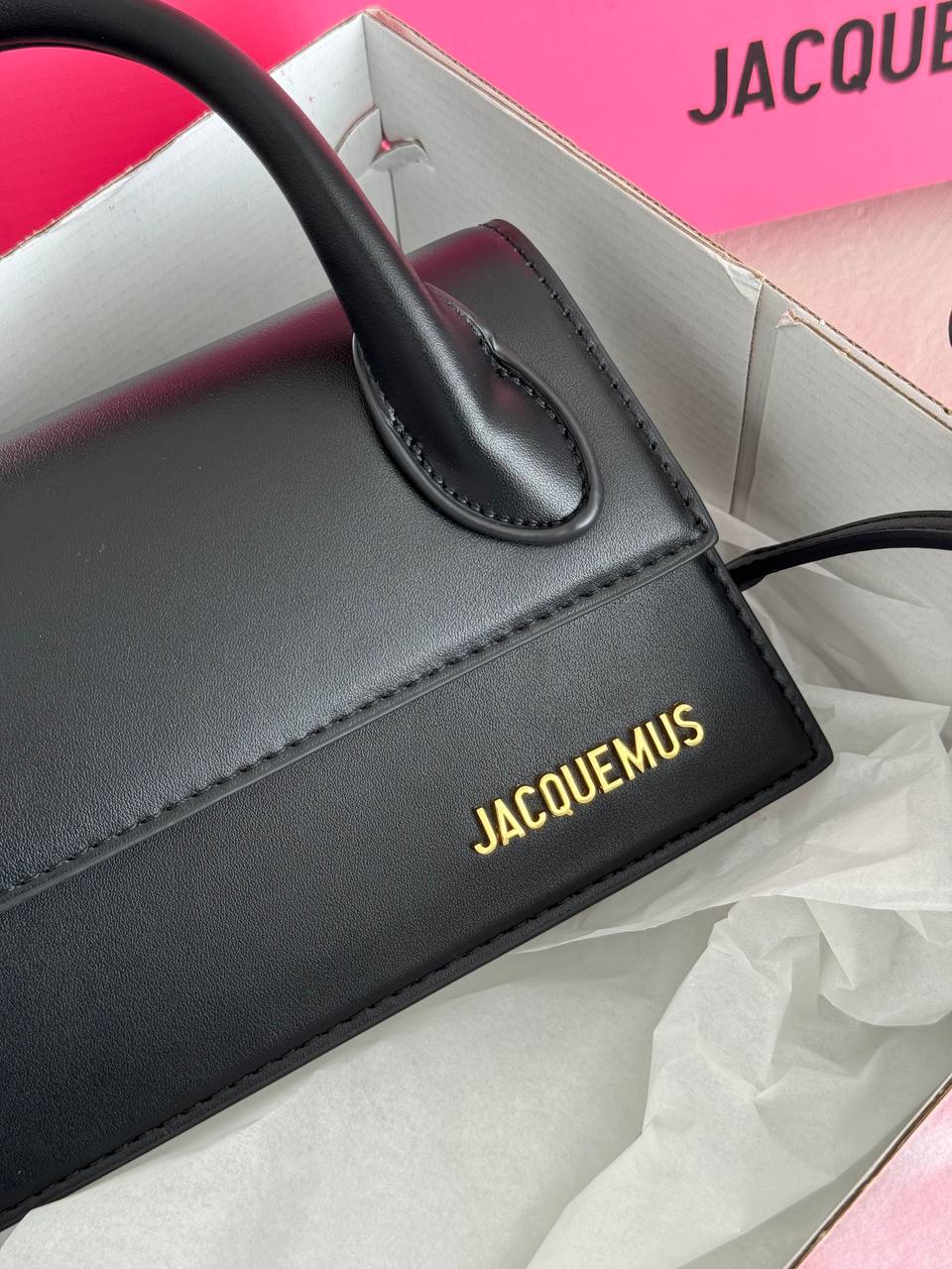 Jacquemus Le Chiquito Long Black Leather Top - 6