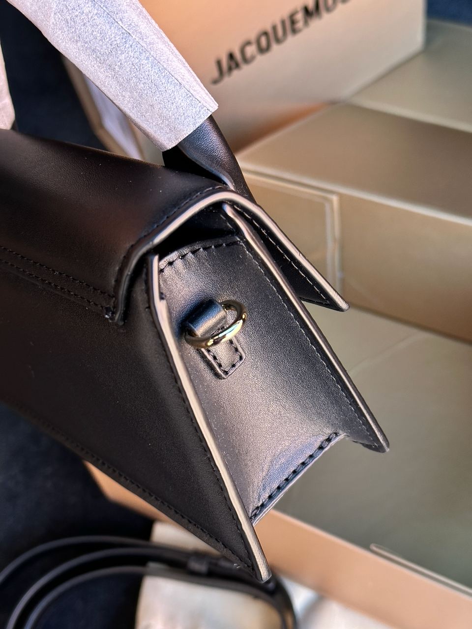 Jacquemus Le Chiquito Long Black Leather Top - 10
