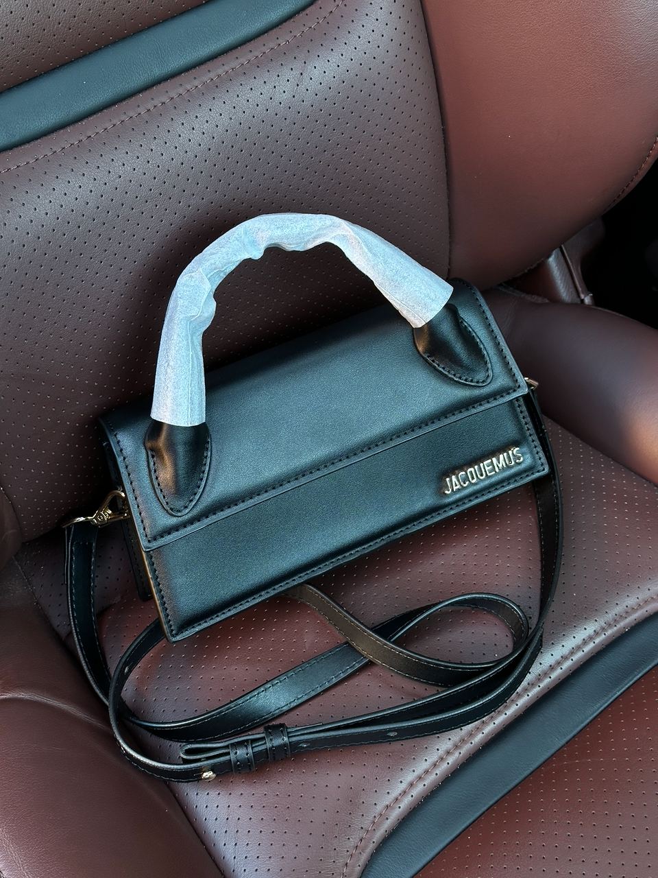 Jacquemus Le Chiquito Long Black Leather Top - 3