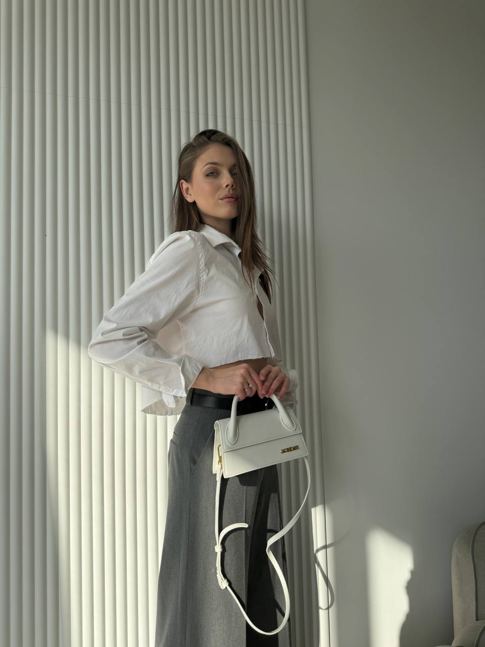 Jacquemus Le Chiquito Long White Leather Top - 3