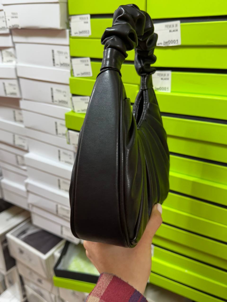 JW PEI Gabbi Ruched Hobo Handbag Black - 4