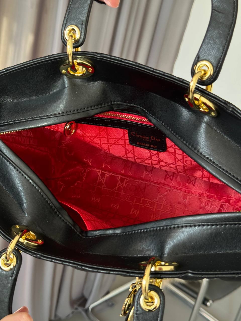 Lady Dior Medium BAG Black Cannage Lambskin - 8