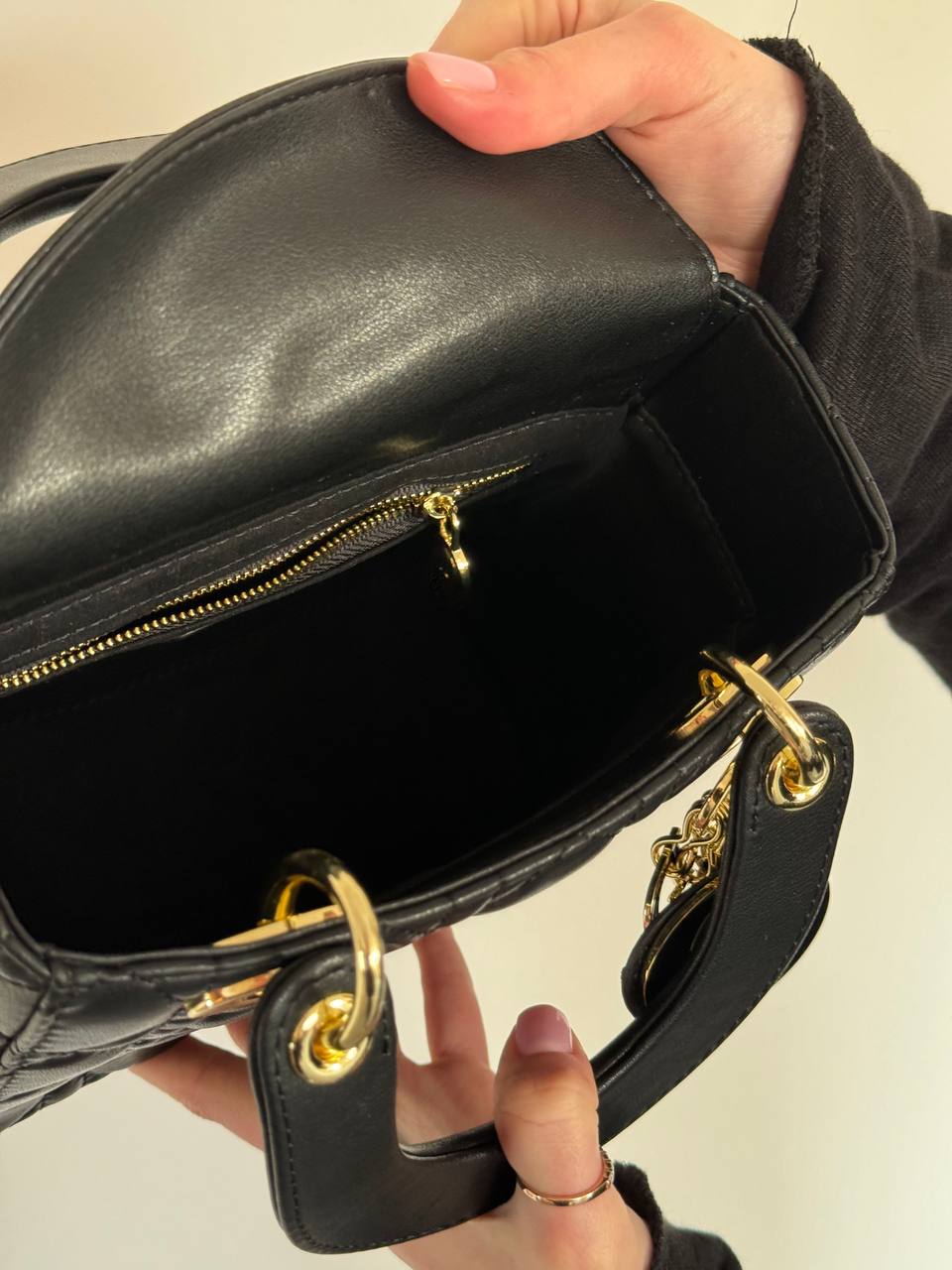 Lady Dior Mini BAG Black Cannage Lambskin - 5