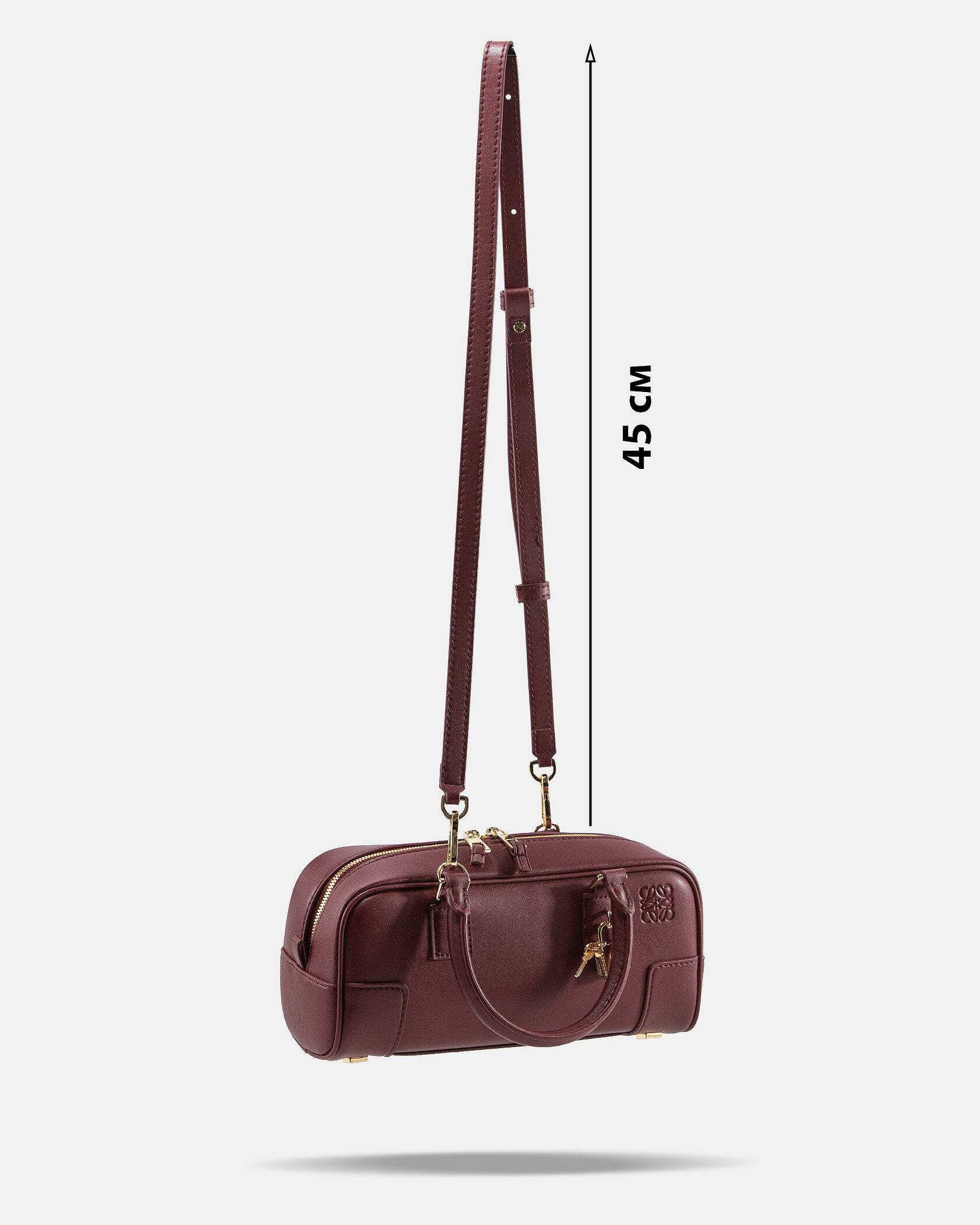 Loewe Amazona 23 Cropped Bag in Nappa Calfskin Burgundy - 4