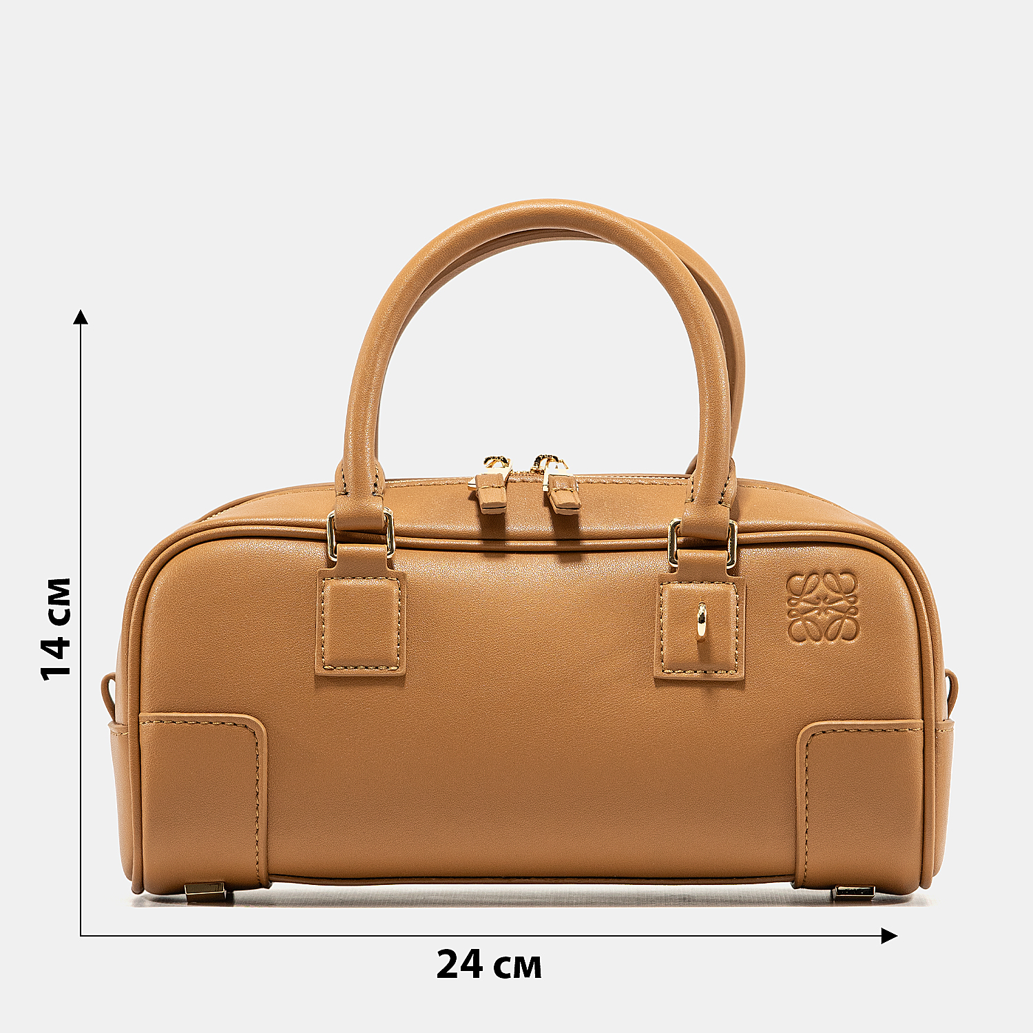 Loewe Amazona 23 Cropped Bag in Nappa Calfskin Caramel - 3