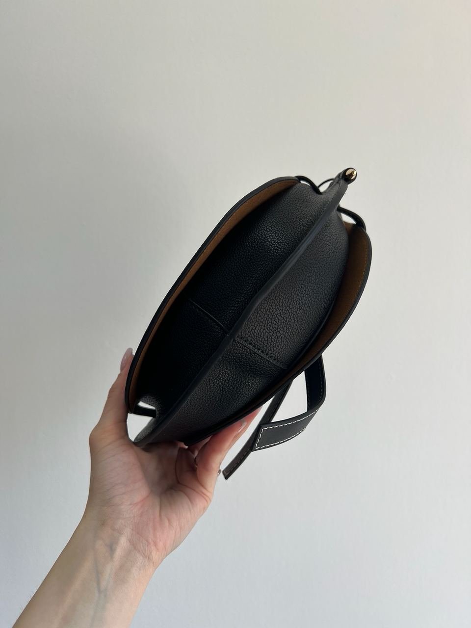 Loewe Gate Small leather and Jacquard Shoulder Bag Black - 7