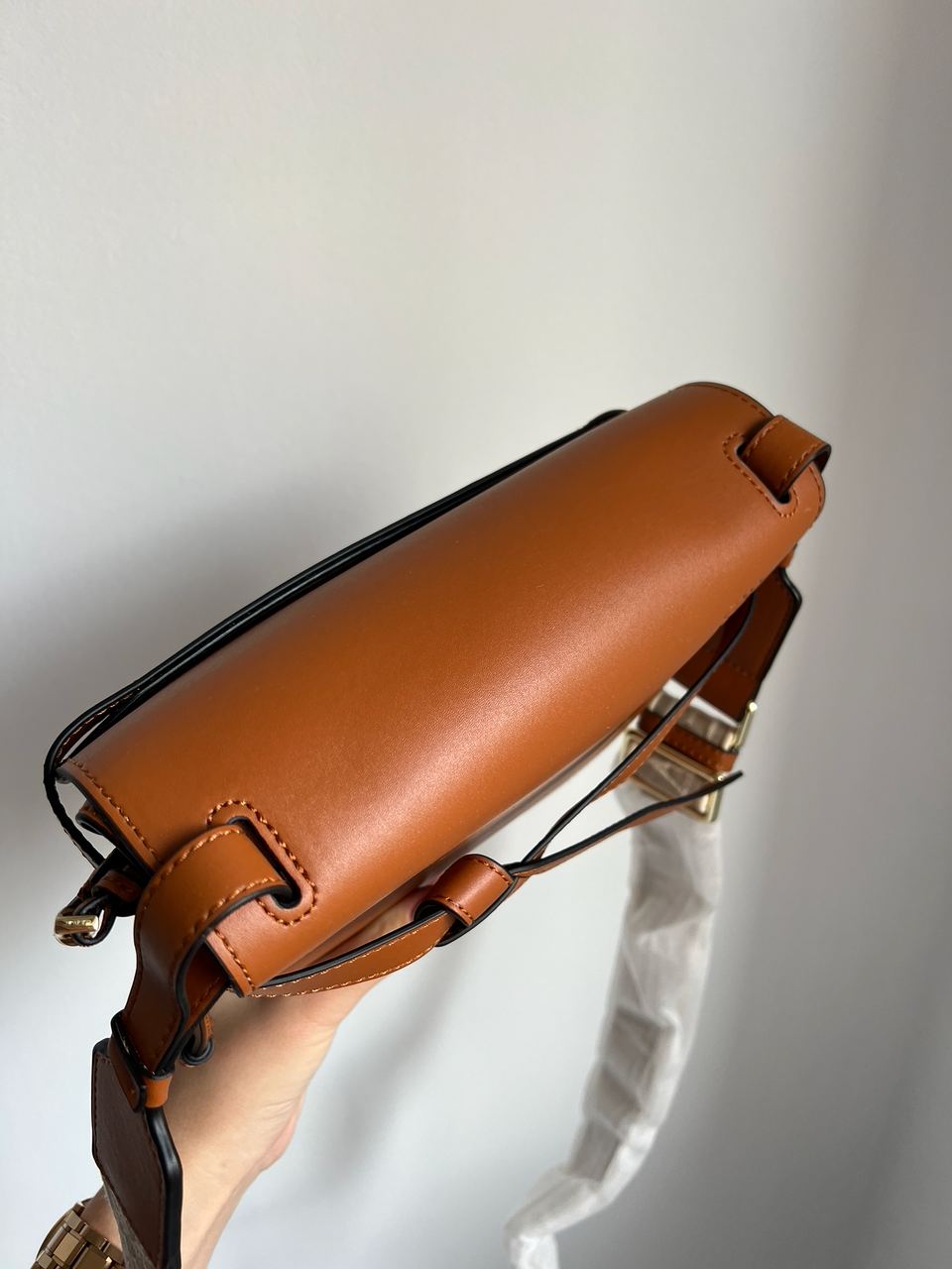 Loewe Gate Small leather and Jacquard Shoulder Bag Brown - 14