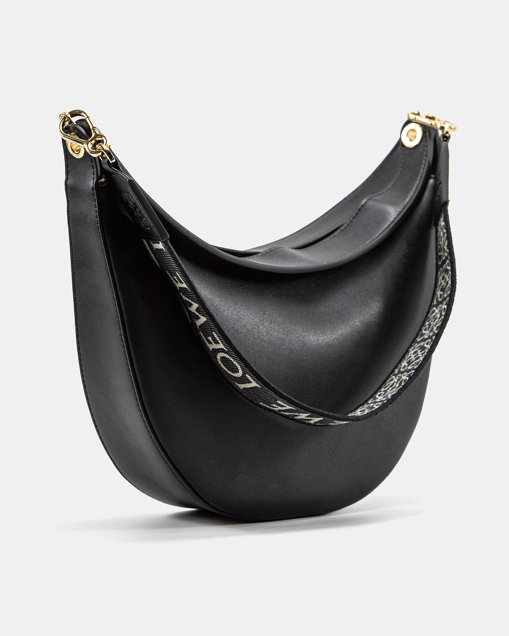 Loewe Luna Leather Shoulder Bag in Black - 5