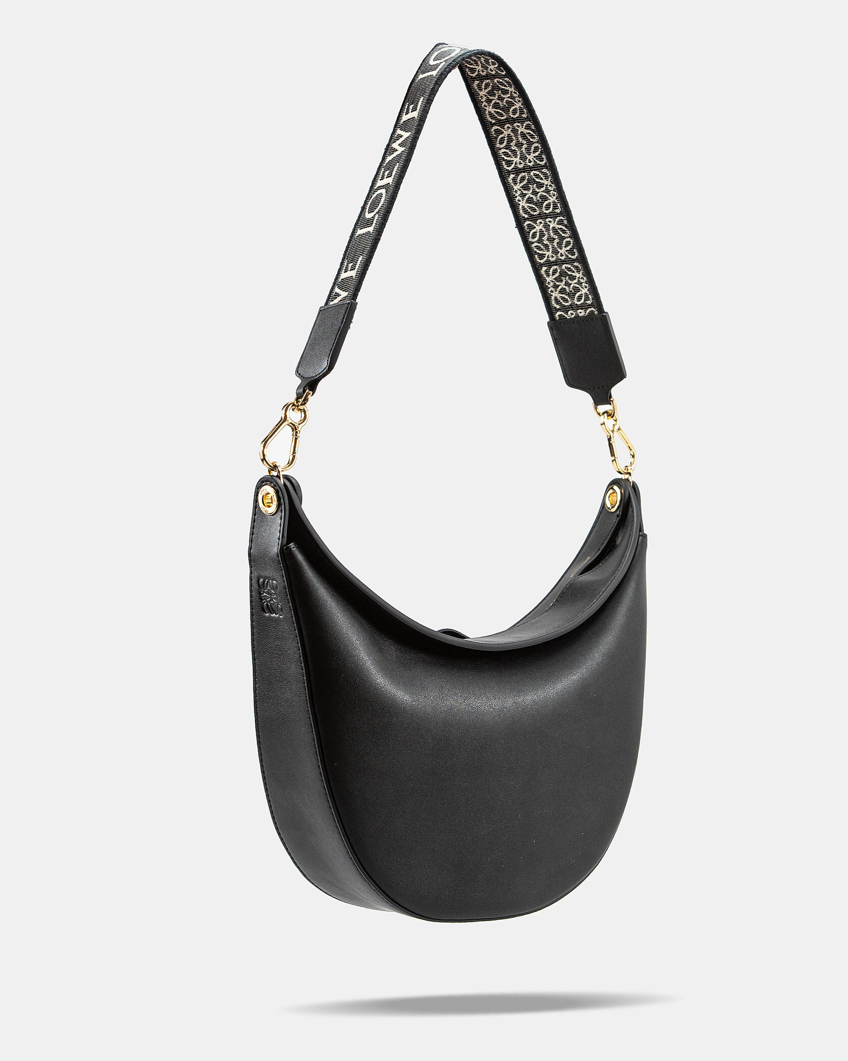 Loewe Luna Leather Shoulder Bag in Black - 9