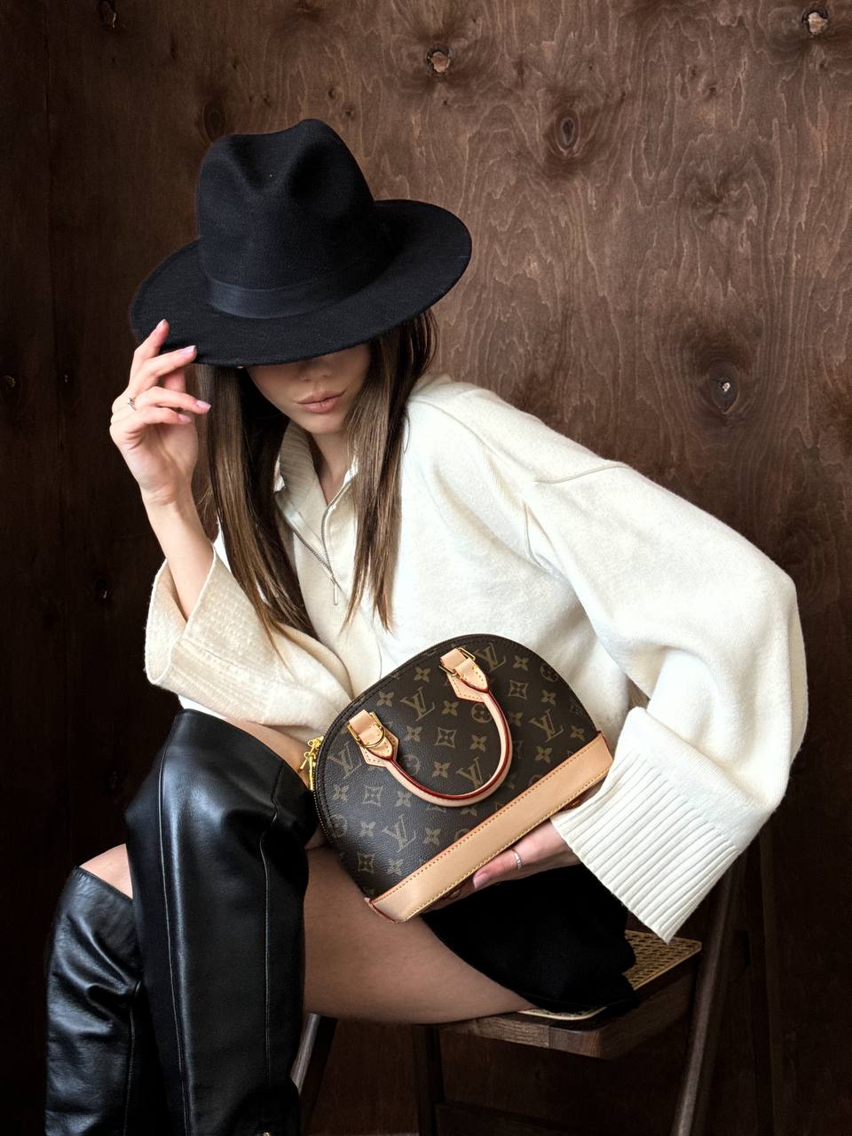 Louis Vuitton alma bb monogram brown/pink - 4