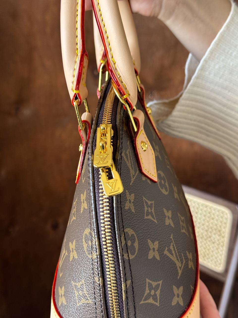 Louis Vuitton alma bb monogram brown/pink - 5