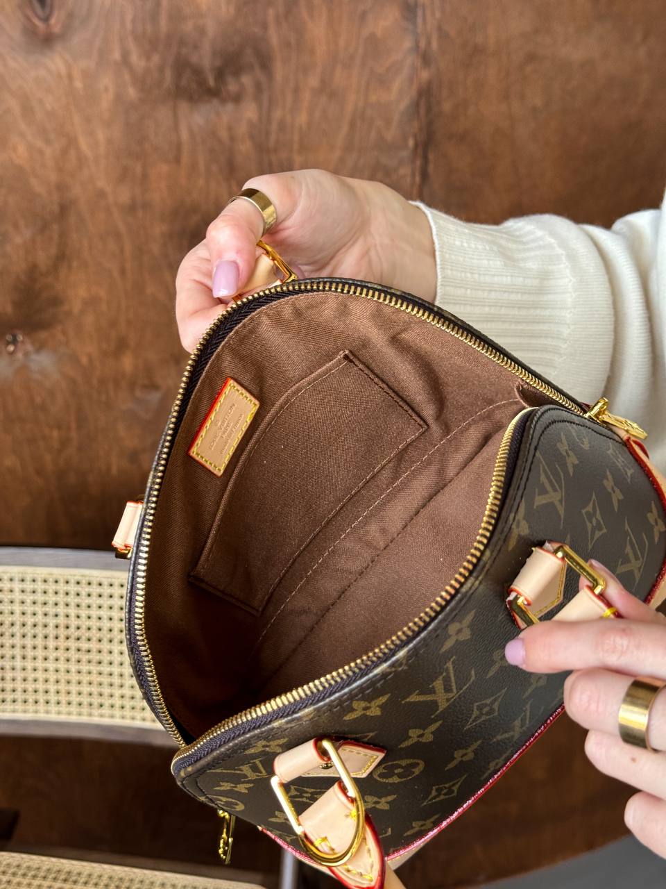 Louis Vuitton alma bb monogram brown/pink - 7