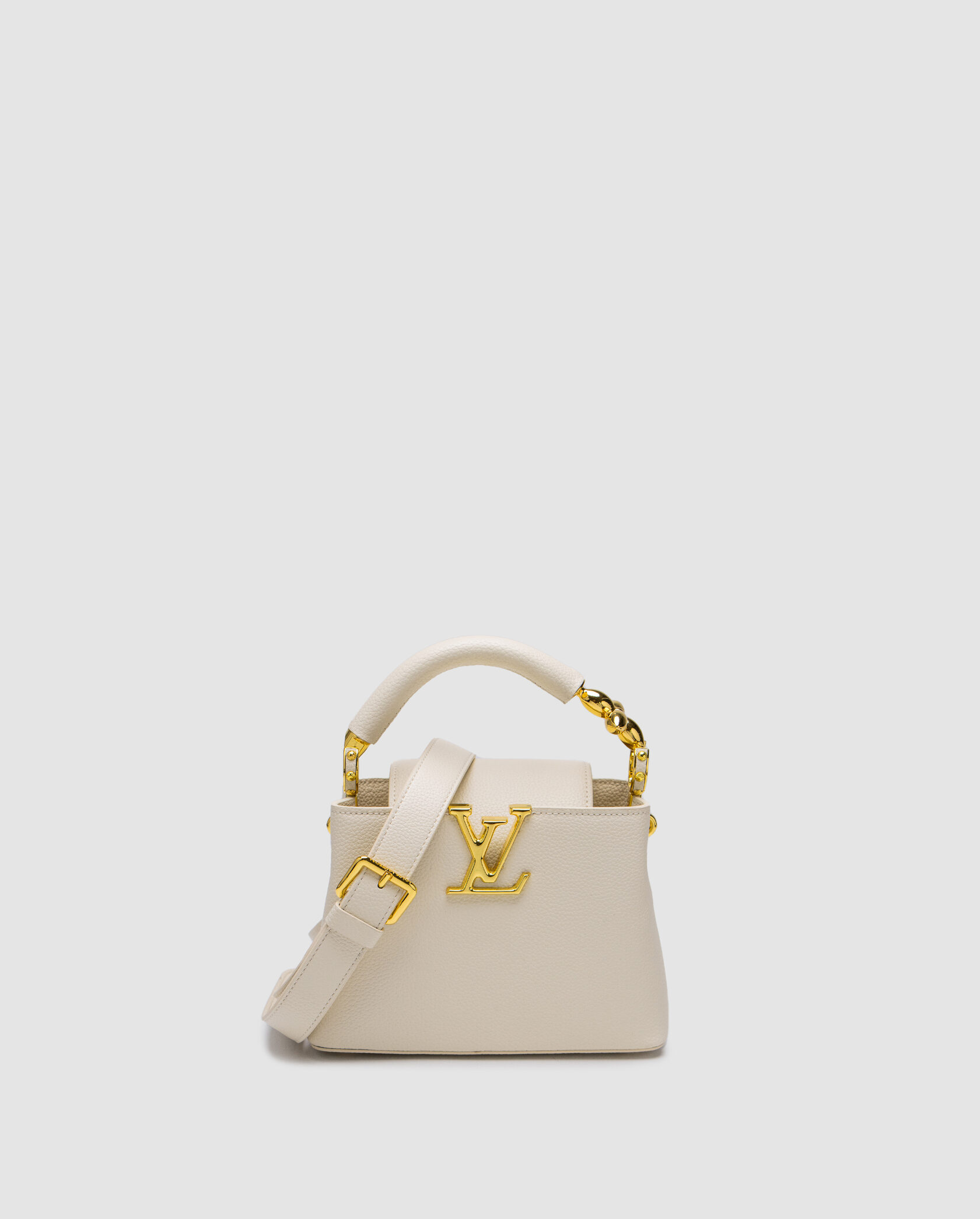 Louis Vuitton Capucines Mini White/Gold