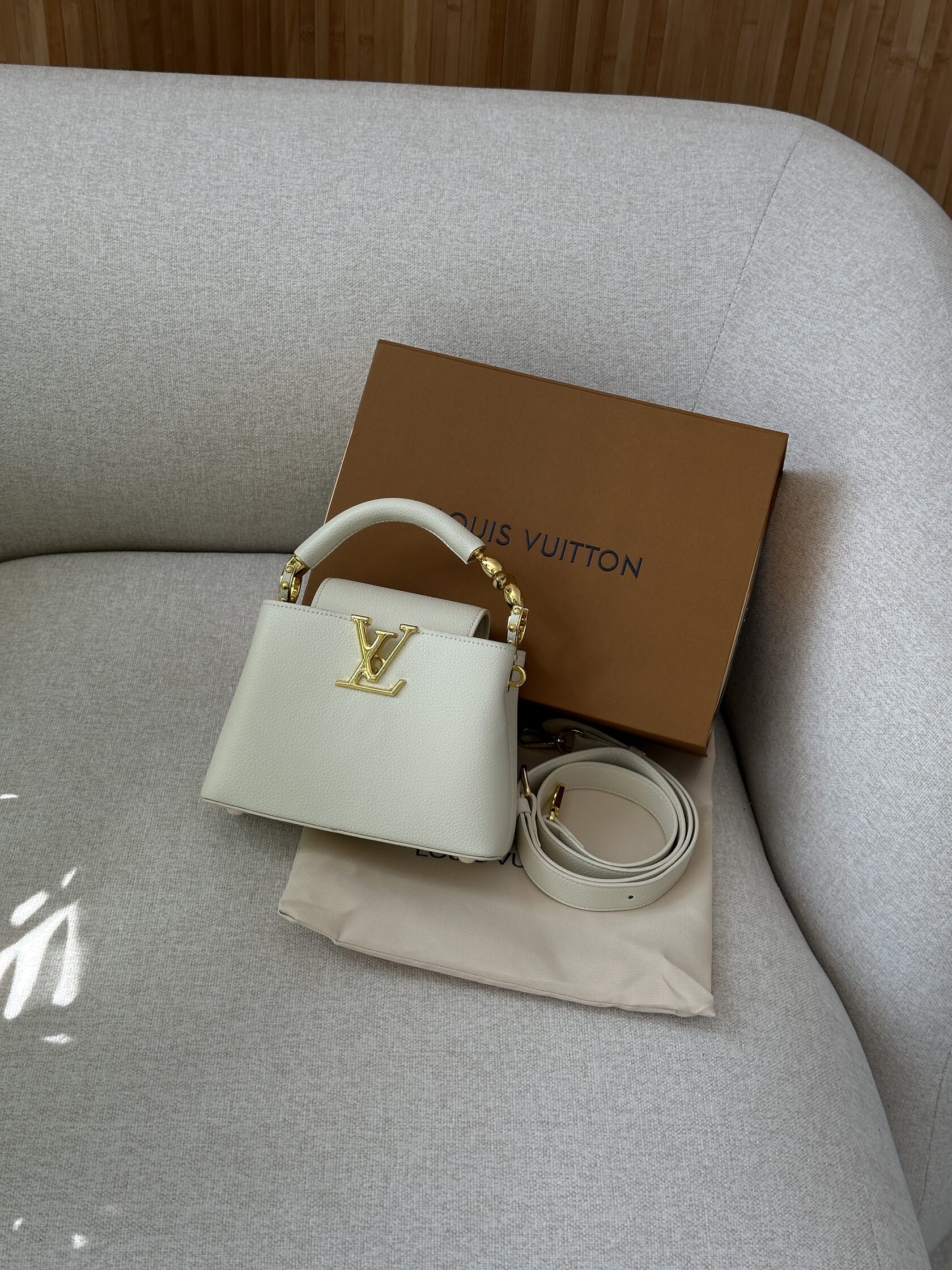 Louis Vuitton Capucines Mini White/Gold - 5
