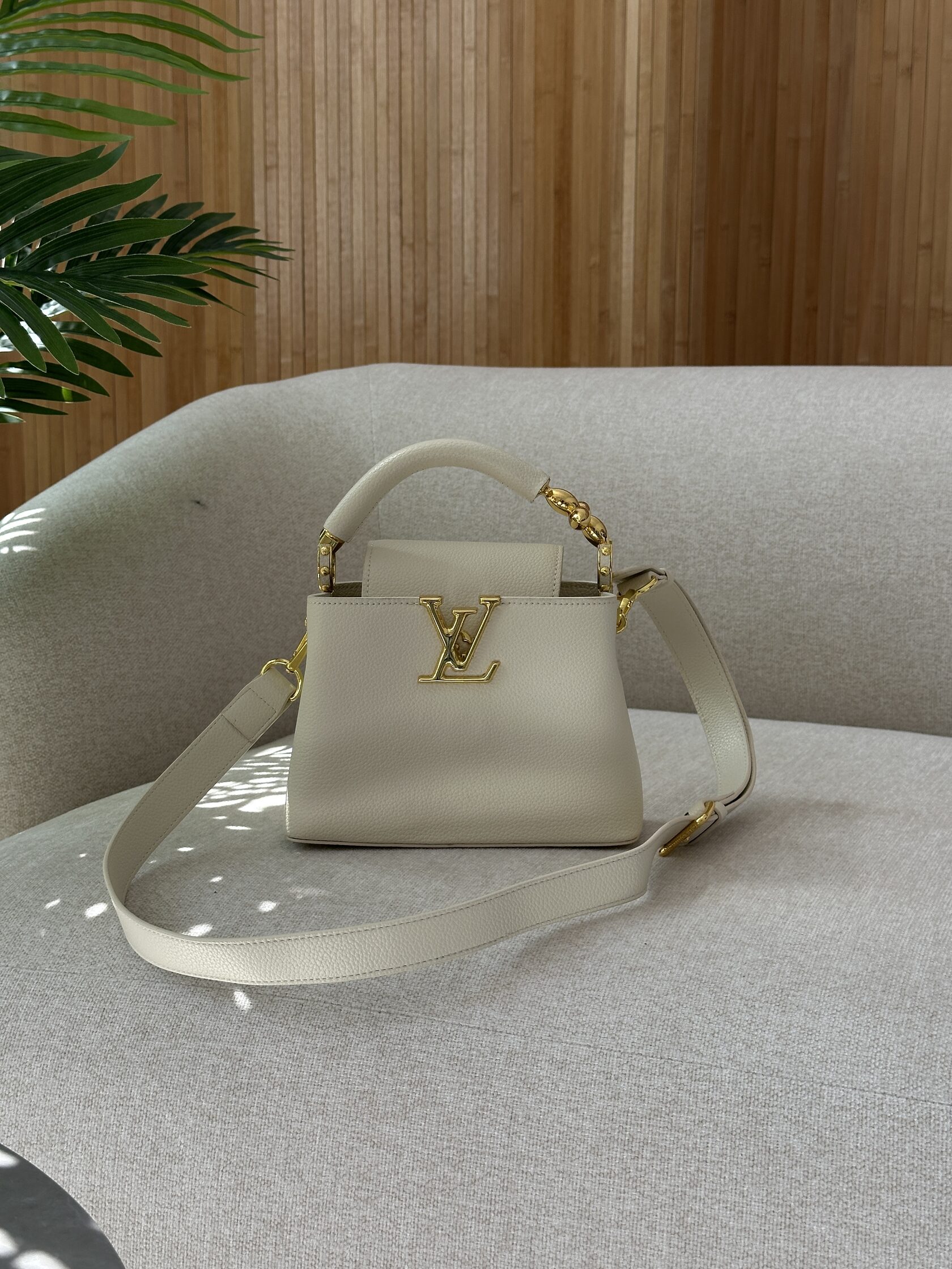 Louis Vuitton Capucines Mini White/Gold - 9