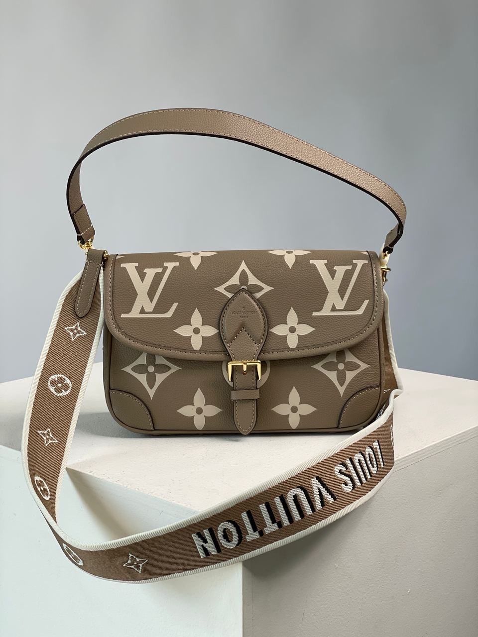 Louis Vuitton Diane Monogram Empreinte Leather Tourterelle / Creme - 12