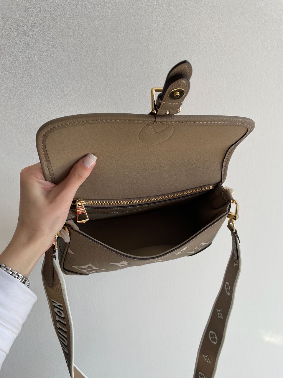 Louis Vuitton Diane Monogram Empreinte Leather Tourterelle / Creme - 22