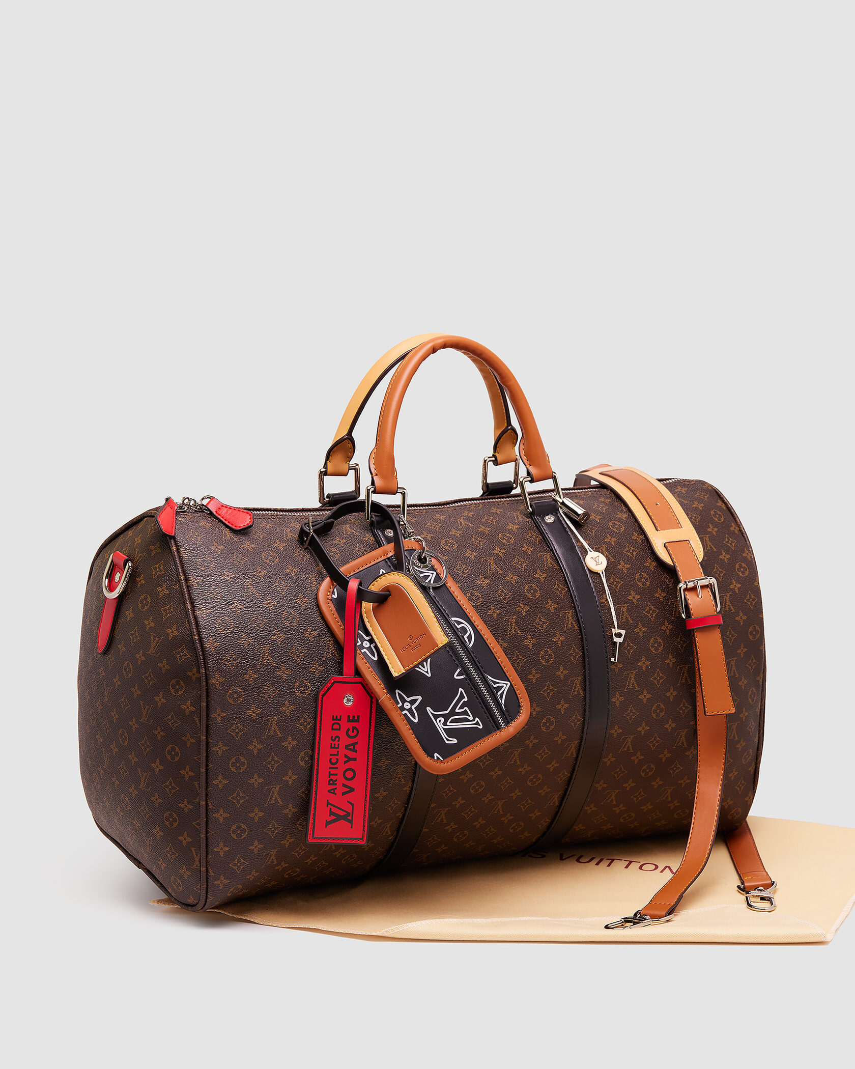Louis Vuitton Keepall Bandouliere Bag Limited Edition Patchwork Monogram Canvas - 2