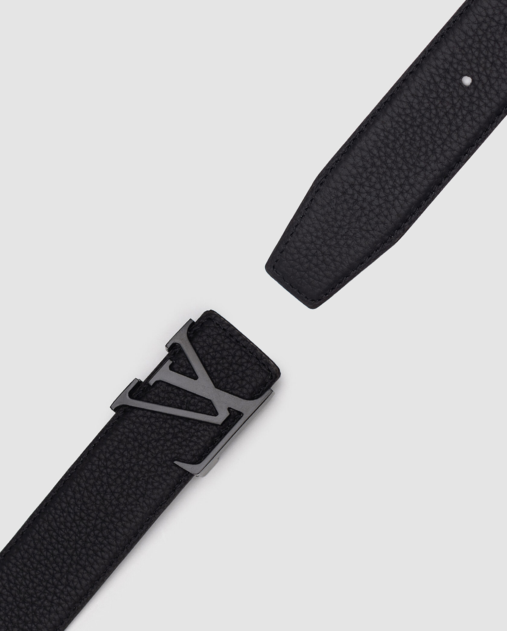 Louis Vuitton Leather Belt Black/Black - 12
