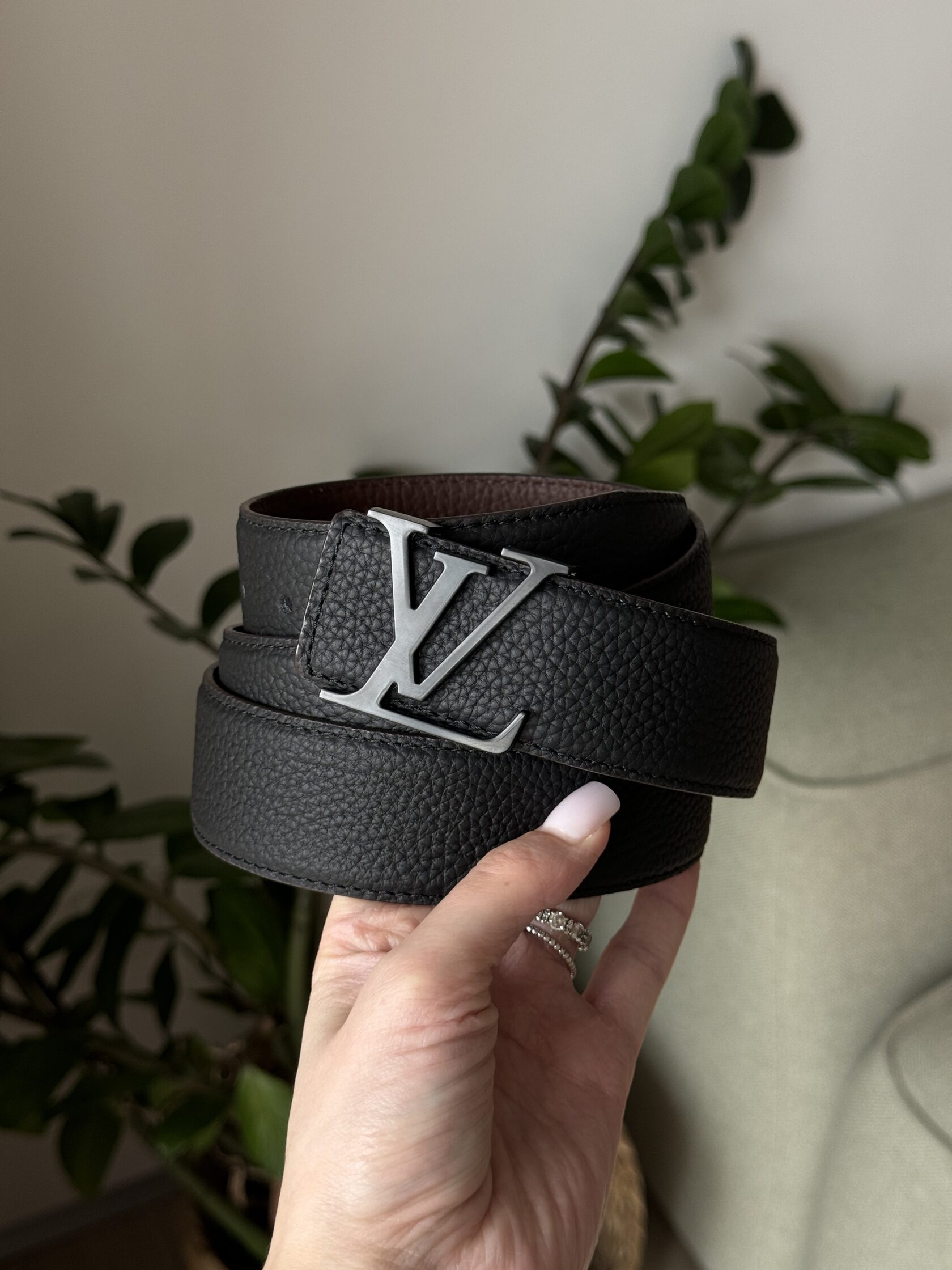 Louis Vuitton Leather Belt Black/Black - 6