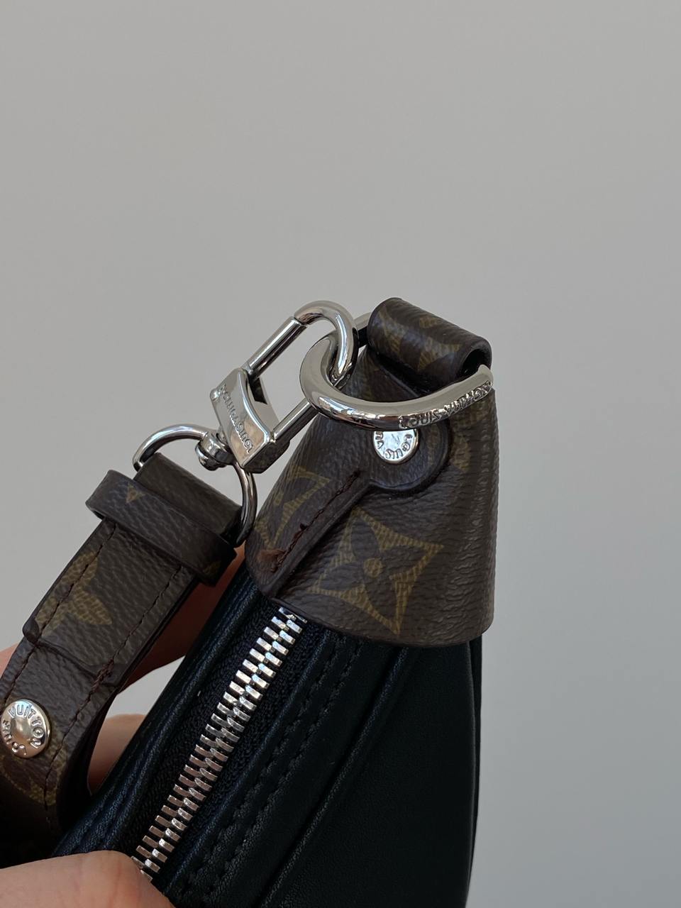 Louis Vuitton Loop Handbag Monogram Black/Canvas with Silver - 12