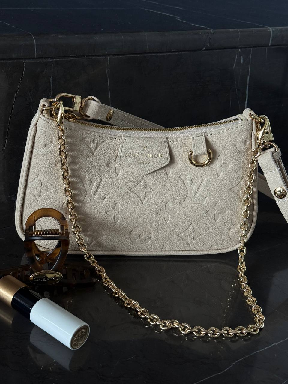 Louis Vuitton Mini Pochette Beige/Gold - 2
