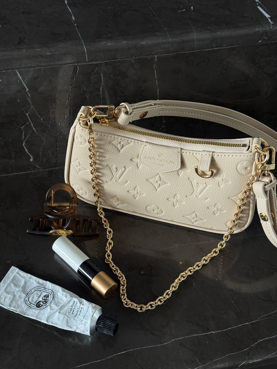 Louis Vuitton Mini Pochette Beige/Gold - 3