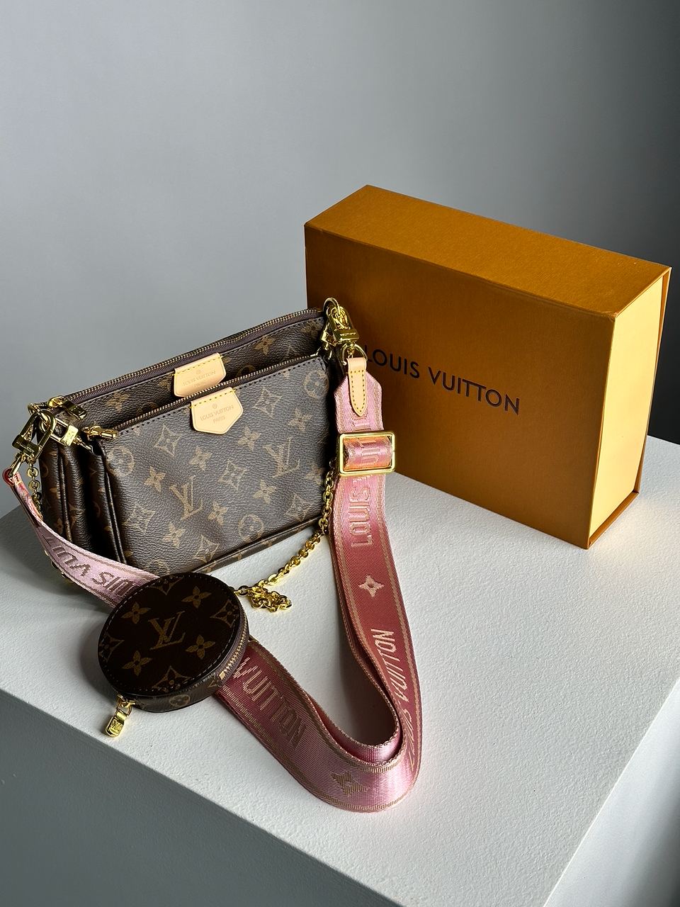 Louis Vuitton Multi Pochette Brown/Pink - 4
