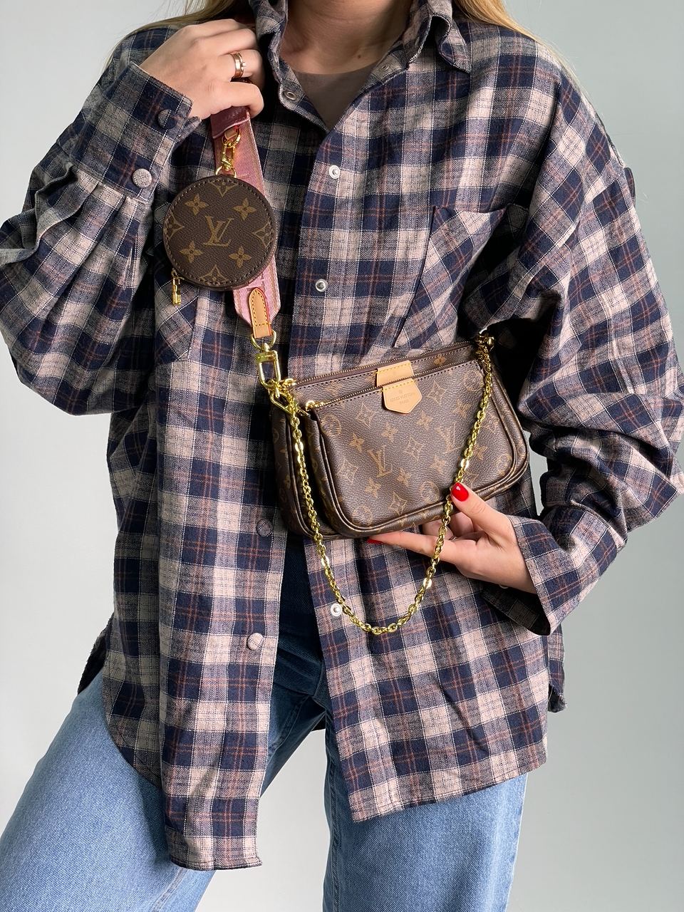 Louis Vuitton Multi Pochette Brown/Pink - 7