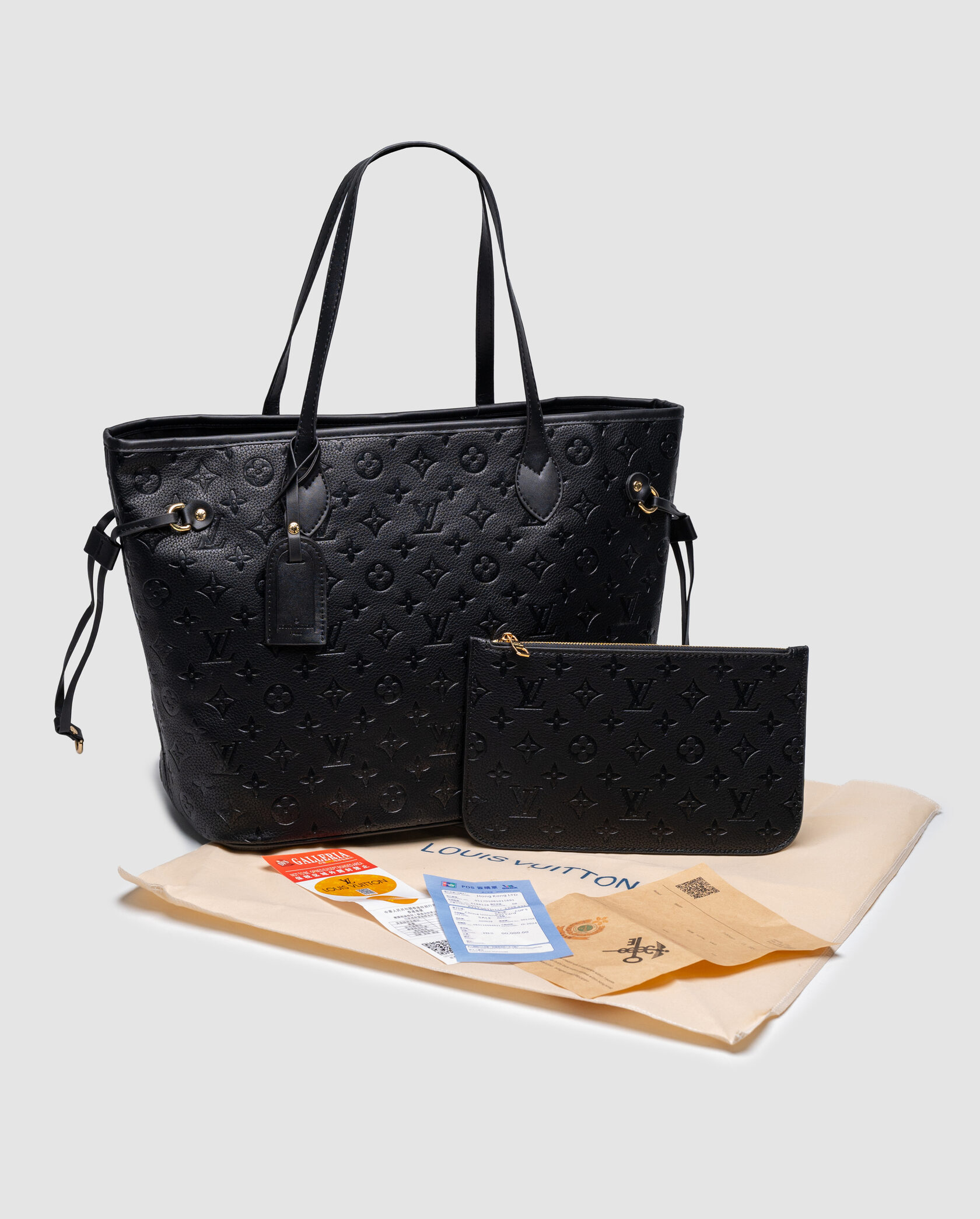 Louis Vuitton Neverfull MM Monogram Empreinte Leather Black - 2