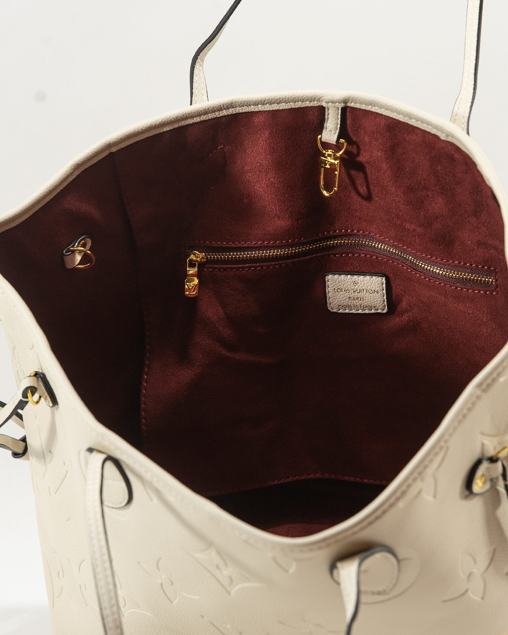 Louis Vuitton Neverfull MM Monogram Empreinte Milk - 9