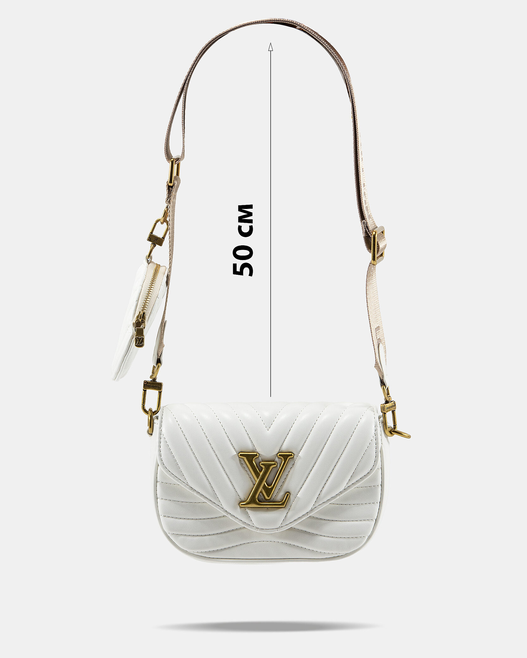 Louis Vuitton New Wave Multi Pochette Bag White/Gold - 4