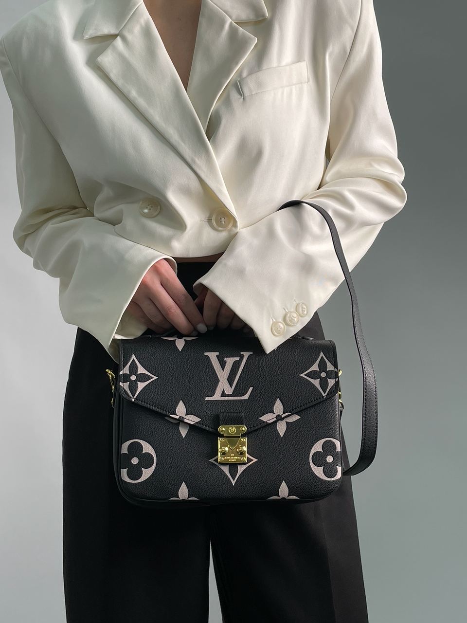 Louis Vuitton Pochette M?tis Black &amp; Beige Monogram Empreinte Giant - 3